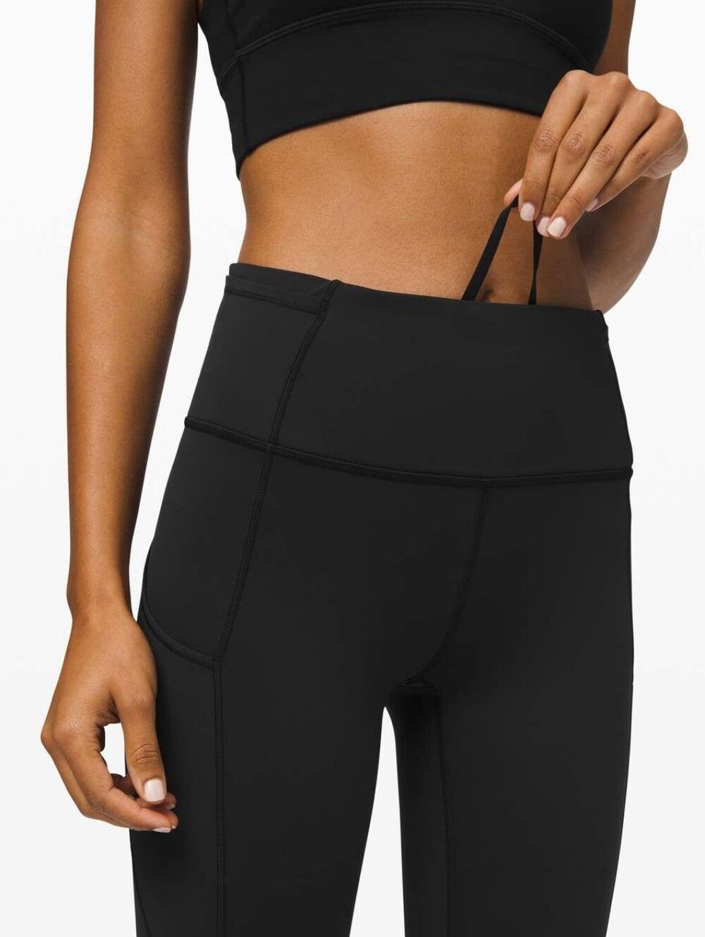 Lululemon Black Suede Fast and Free High-Rise Tight 28" Inseam Leggings Size 4 - Picture 3 of 16